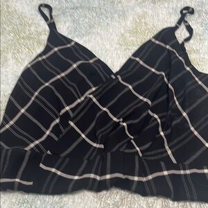 CAbi Black and White Camisole Crop Top